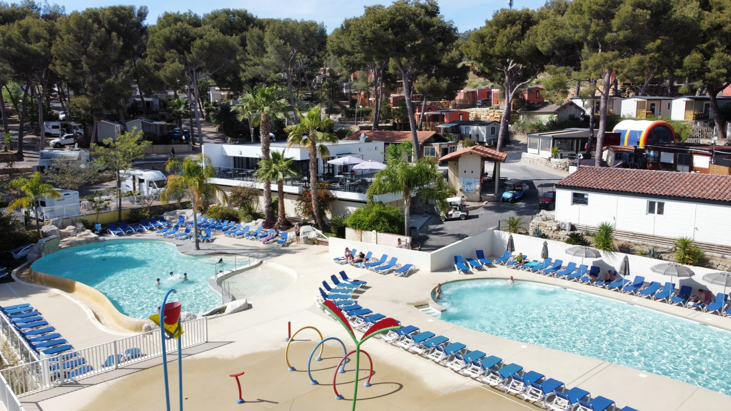 Camping Ceyreste : Drone Restaurant Piscine