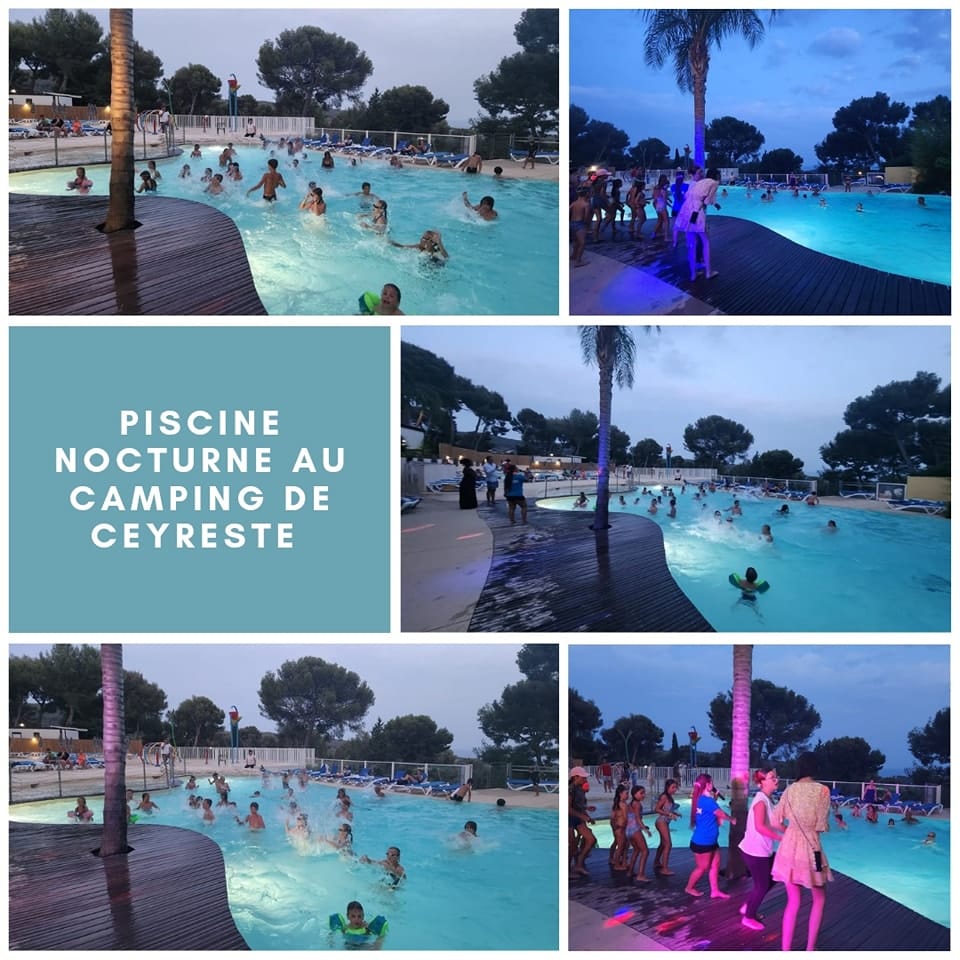 Camping Ceyreste : Piscine Nocturne